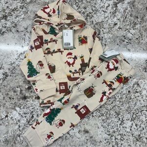 H&M Kids Santa Workshop Hoodie and Sweatpants set. Size 3-4. NWT.